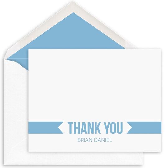 Thank You Banner Folded Note Cards